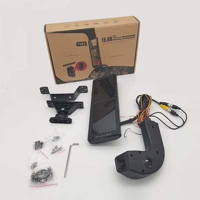 qualidade  OEM Wholesale Vehicle Security System, 15.8" HD Dual Display Electronic Rearview Mirror with 2 Cameras Recording for MAN Bus Truck fábrica