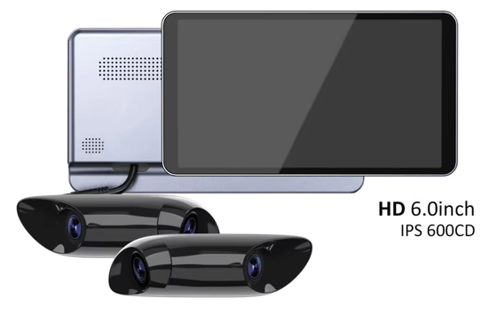 qualidade  6.0 Inch IPS 600CD HD Digital Rear-View Mirror System with IP67 Dustproof and Waterproof Dual Side Cameras for Blind Spot Monitoring fábrica