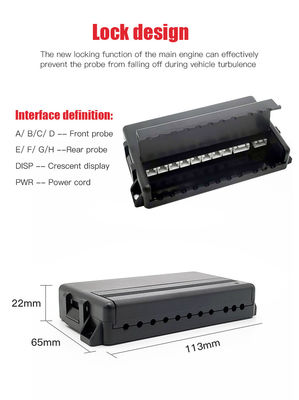 Parking Radar System 8-Sensor with LED Display and Audible Warning for Safe Reversing in Vehicle