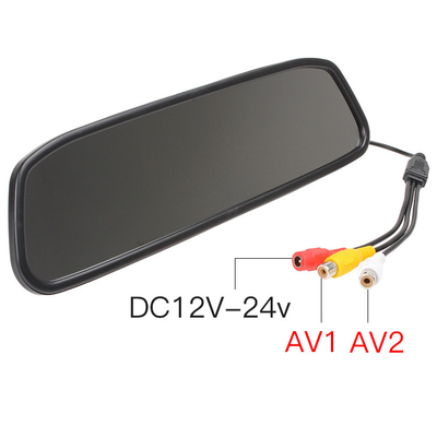O espelho retrovisor automático monitora 4,3 polegadas LCD que invertem o auxílio 2 avoirdupois de entrada