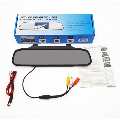 O espelho retrovisor automático monitora 4,3 polegadas LCD que invertem o auxílio 2 avoirdupois de entrada