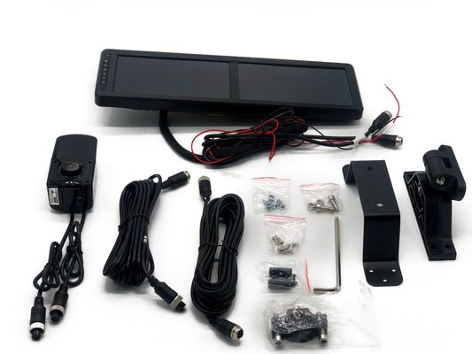Espelho retrovisor eletrônico para veículos com tela IPS de 15,88 polegadas com gravação HD AHD 1080P e tensão ampla DC 9V ~ 36V para caminhões
