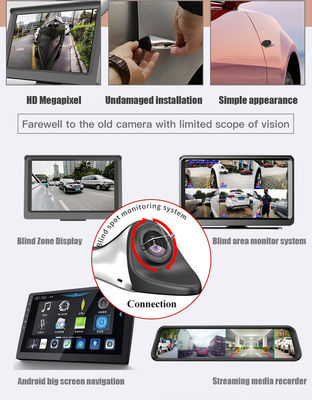 Blind Spot Monitoring System Sharkfin Side Camera Side View Reverse Backup Dash Cam DVR Compatible With Side Rear View Mirror
