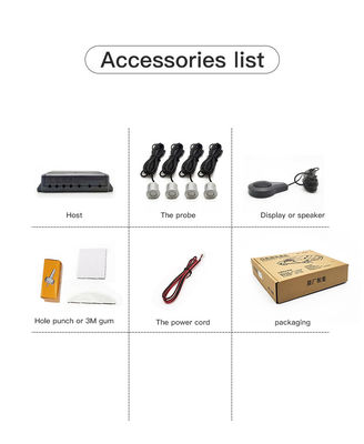 Radar de estacionamento de segurança 4 sondas tipo campainha sensor de ponto cego do carro