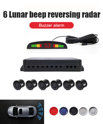 Kit de Sensores de Estacionamento de Display LED 6 Sensores de Apoio Ultrassônicos IP68 Sensor de Reverso de Carro Impermeável Veículo Assistente de Direção Seguro