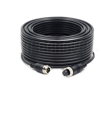 Cabo de Extensão de Aviação 1m 3m 5m 10m Conector Macho Fêmea Opcional de 4 Pinos Cobre PVC para Caminhão Ônibus Reboque Van
