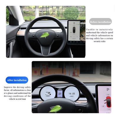 Tesla Model claro de advertência selecionável Y Instrument Cluster Panel LCD 4,3 polegadas