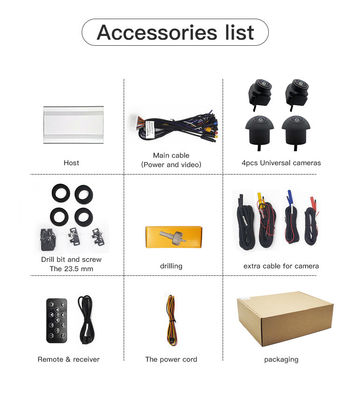 Sistema de câmara de carro de 360° com visão noturna que suporta a segurança urbana e o controle de frota