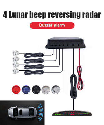 Kit de sensor de estacionamento à prova d'água para carro 12V, radar de backup reverso com 4 sensores de 23 mm com sistema de sonda indicadora de alerta sonoro de campainha, OEM disponível