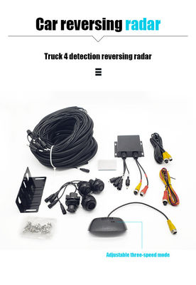 Sistema de ponto cego universal de caminhão pesado de 24V, 4Pcs Sensores de estacionamento Kit de detecção de alarme de segurança para caminhão autocarro RV veículo comercial