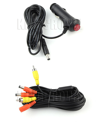 Acessórios mais leves da câmera do carro do cabo 7m da tomada do cigarro inoxidável de DC24V para a came do traço