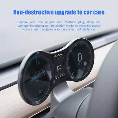 12,3 preto modelo do Tesla Model 3 Y 1920*720 do painel da tela da polegada