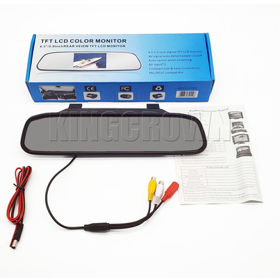 Auto espelhos retrovisores de ajuste do veículo do brilho 4,3&quot; painel LCD com montagem universal