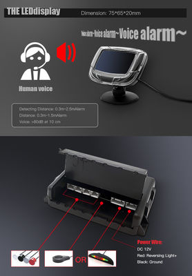 Universal 16.5mm 4 Probe Parking Sensor System LCD Distance Display Car Reverse Backup Radar