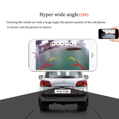 Câmeras de carro com ângulo amplo de 170 graus, Wi-Fi, visão traseira, visão noturna nítida reversa