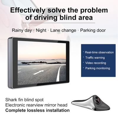 Sistemas universais de monitorização de pontos cegos de automóveis com sensor 720P e entrada de vídeo CVBS/AHD