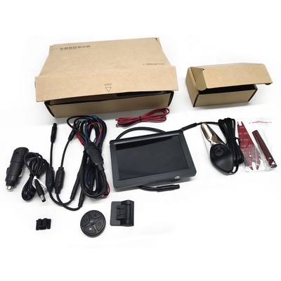 Monitor de ponto cego LCD de 5 polegadas com câmera de barbatana de tubarão 12V-24V