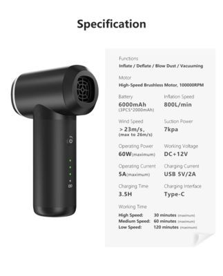 Aspirador de carro portátil 12V com cabo de alimentação de 16 pés e acessórios de detalhamento para o interior do veículo