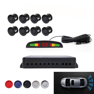 8 Sensor LCD Reversing Radar System with Voice Alarm for Cars - Universal 12V Backup Sensor Kit