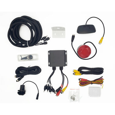 Sistema de Câmera de Ré com 4 Sensores de Radar, Kit de Sensor de Estacionamento com Alarme Buzzer para Ré Segura do Carro, Acessório de Segurança Automotiva, Visão Noturna HD