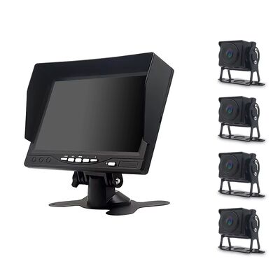 Sistema de Câmera de Ré CCTV Quad Screen AHD HD 1080P DVR de 4 Canais para Ônibus Scania e Caminhão Pesado