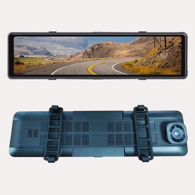 12 polegadas touch screen blind spot DVR BSD versão de aviso à prova d'água Dash Camera 360 View FHD Car DVR System Loop Recording