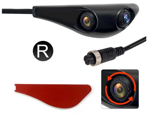 2 em 1 AHD 1080P Câmera de visão lateral do carro Sistema de monitoramento de ponto cego à prova d'água sem perfuração Fácil instalação Câmera de segurança do veículo