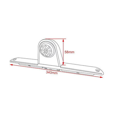 Câmera de visão traseira com ângulo ajustável e luz de freio para VW Crafter e Mercedes Sprinter