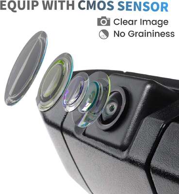 Maçaneta da câmera de ré para Toyota Tacoma Pickup Fácil Instalação e Ponto Cego