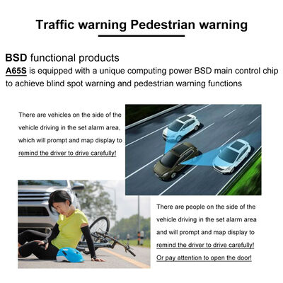 Câmera de ré AHD 1080P avançada com design de barbatana de tubarão e tela de 6,25 polegadas para estacionamento e consciência de ponto cego