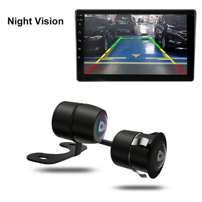 Mini Câmera de Ré AHD 1080P à Prova D'água com Lente Dupla de 18.55mm, Grande Angular e Visão Noturna para Estacionamento de Carros