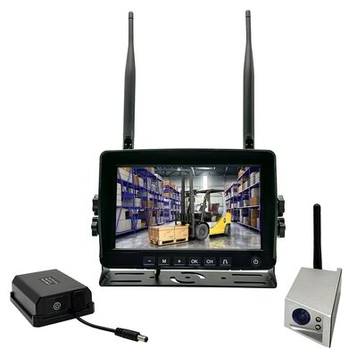 7 Inch Wireless Forklift Rear View Camera System with 1080P HD DVR Waterproof IP68 Magnetic Battery Camera