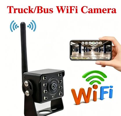 Câmera Wi-Fi universal de caminhão de 12-24 V, Câmera sem fio à prova d'água montada no autocarro móvel de Internet, Visão nocturna infravermelha de alta definição para MAN