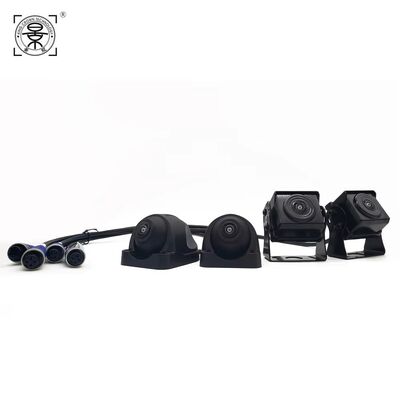 Sistema de câmera de caminhão resistente com visão panorâmica de 360 ​​graus de 4 canais com monitoramento de visão surround