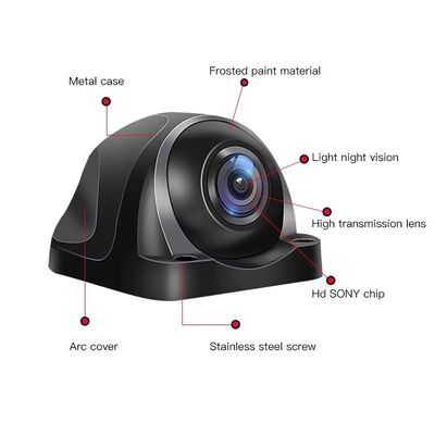 Sistema de ponto cego de camião AHD 1080P com visão nocturna IR e sistema de monitorização de veículos à prova d'água IP68