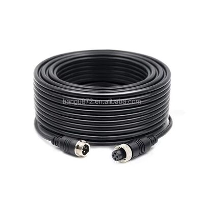 Cabo conector de aviação 4PIN com núcleo de cobre puro IP67 à prova d'água e design flexível em espiral para câmeras de veículos