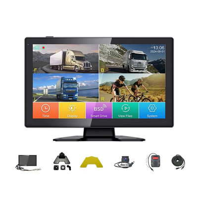 10 polegadas 4CH IPS Split-Screen MDVR Monitor Impotente Câmera de backup Dash Cam Reversing Aid para monitoramento de frota de ônibus de semi-caminhão