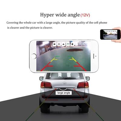 5G WiFi Wireless HD Car Backup Camera com visão nocturna infravermelha IP67 à prova d'água e ângulo de visão de 140 graus para iOS Android
