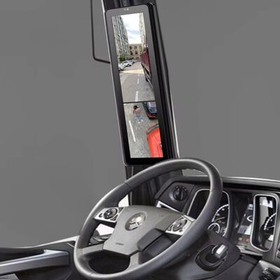 12.3 polegadas Dual Screen Split HD Anti-Glare High-Brightness LCD Blind Spot Espelho retrovisor eletrônico para caminhões e ônibus