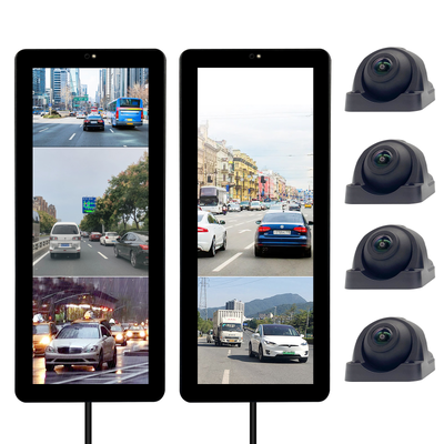 12.3 Inch Touch Screen Mirror Monitor, 1080P AHD Reverse Camera com 360° View & Blind Spot Detection System para caminhão e ônibus Scania