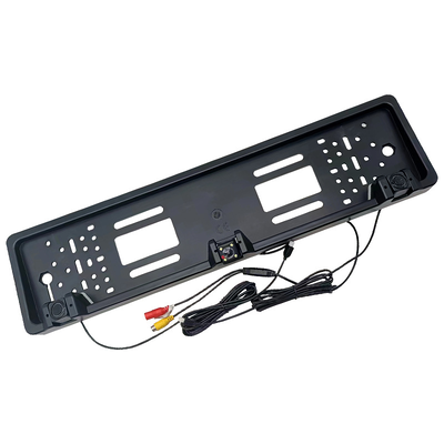 Hot Selling EU Car License Plate Frame Camera, IP67 Waterproof Rear View Backup Reversing Parking Camera com Kit de Radar, OEM Disponível