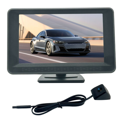 Monitor de Visão Traseira Colorido TFT LCD de 5 polegadas Sistema de Display Veicular para Câmera de Estacionamento de Ré de Backup de Carro SUV Van Caminhão