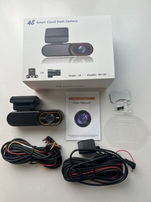 Câmera de painel 4G LTE 2K HD com visão noturna infravermelha para DVR de veículo e câmera de carro