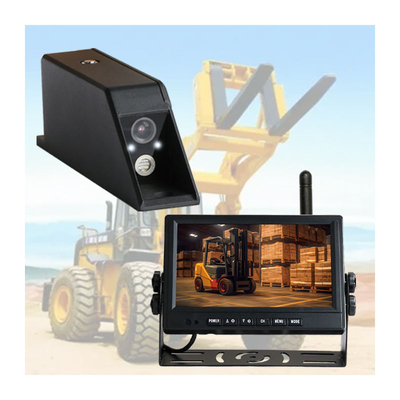 Sistema de Monitoramento de Câmera de Empilhadeira Sem Fio Monitor IPS de 7 polegadas Câmera de Ré Recarregável para Empilhadeiras Linde Toyota Hyster Yale